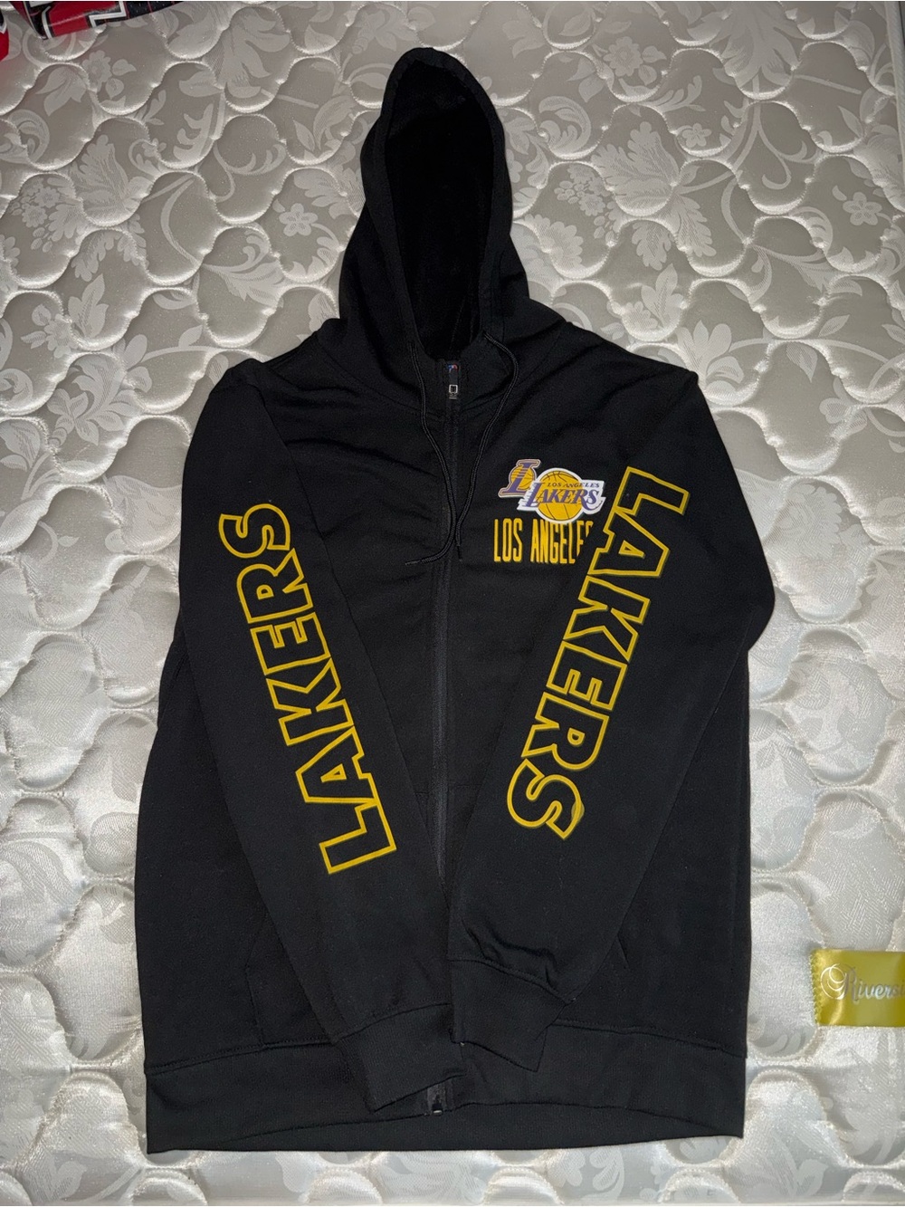 NBA Los Angeles Lakers Black & Yellow Zip Hoodie